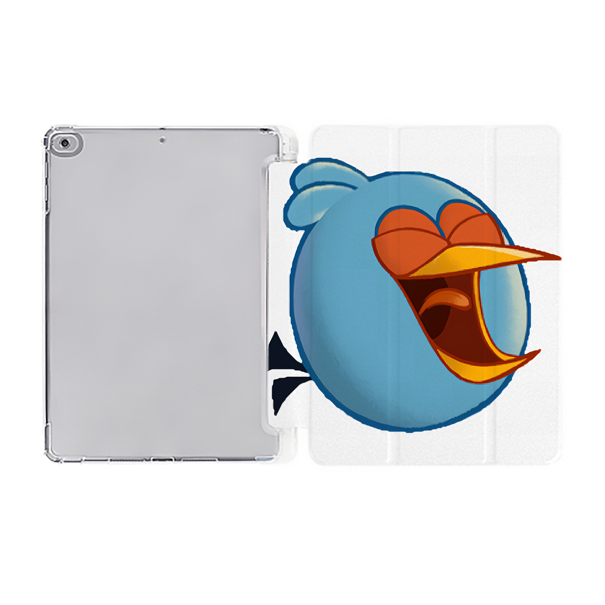 （画像用） Angry Birds アングリーバード IPad ケース ペン収納付き 三つ折りスタンド PUレザー×シリコン 対応機種9.5/10.5/10.9インチ